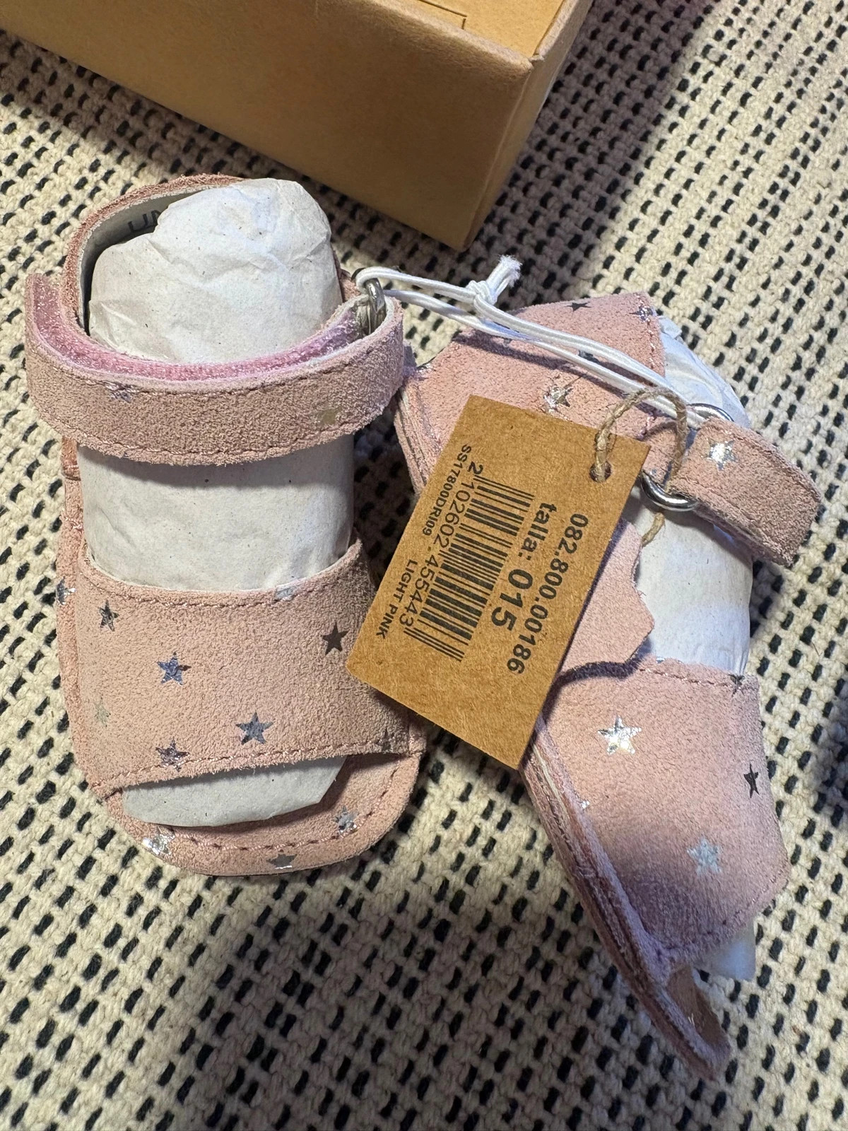 sandalias bebe rosa estrellas piel unit talla 15/16 para 3-6 meses – Unit – taille 16 2