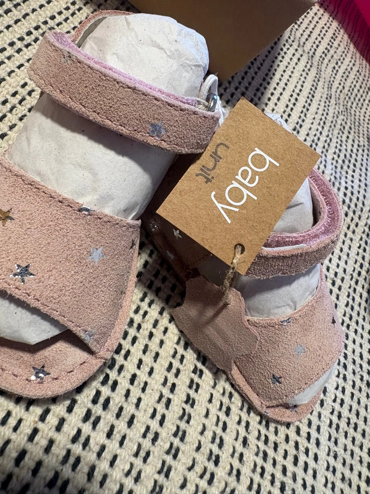 sandalias bebe rosa estrellas piel unit talla 15/16 para 3-6 meses – Unit – taille 16 3