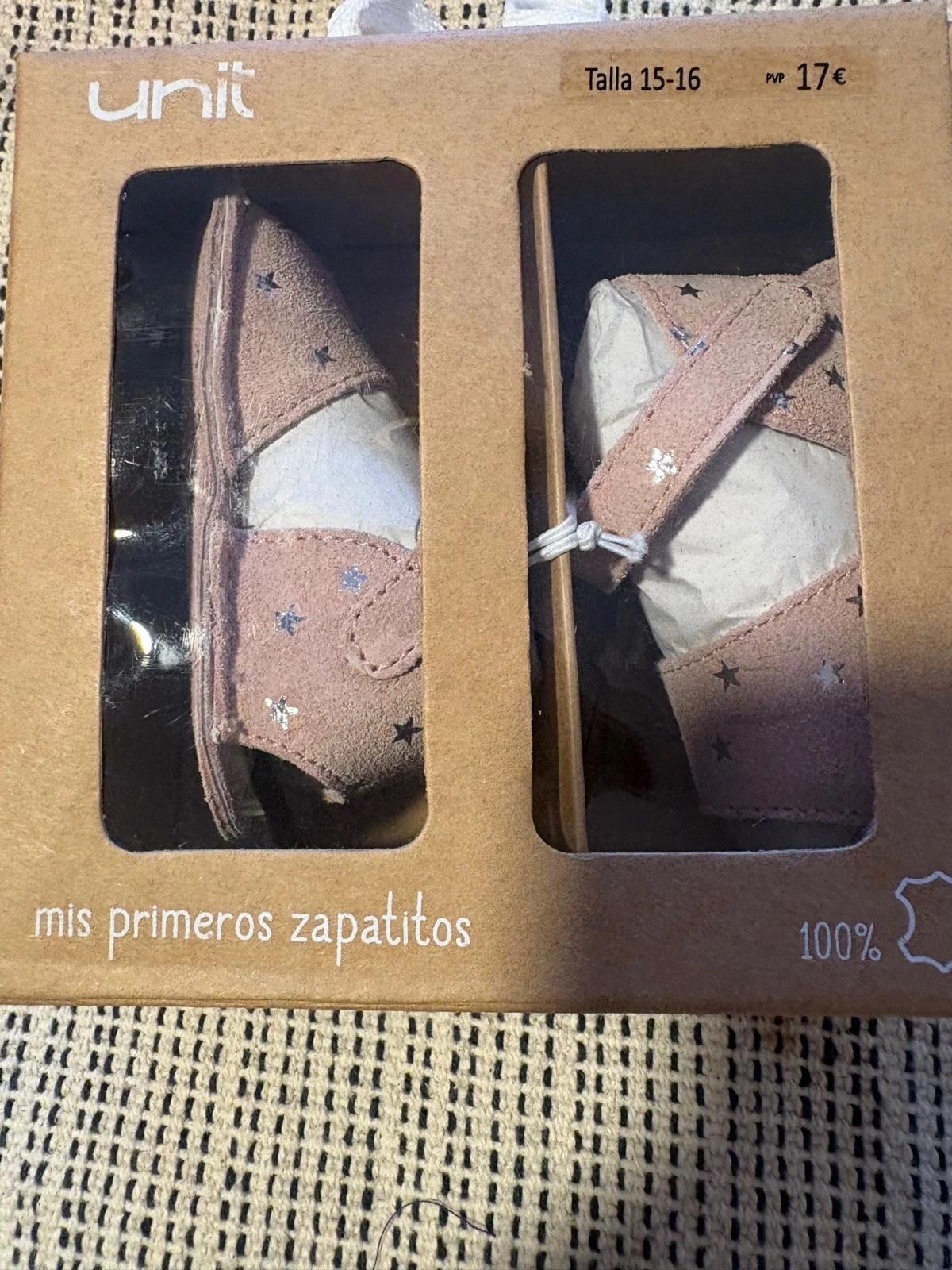 sandalias bebe rosa estrellas piel unit talla 15/16 para 3-6 meses – Unit – taille 16 5