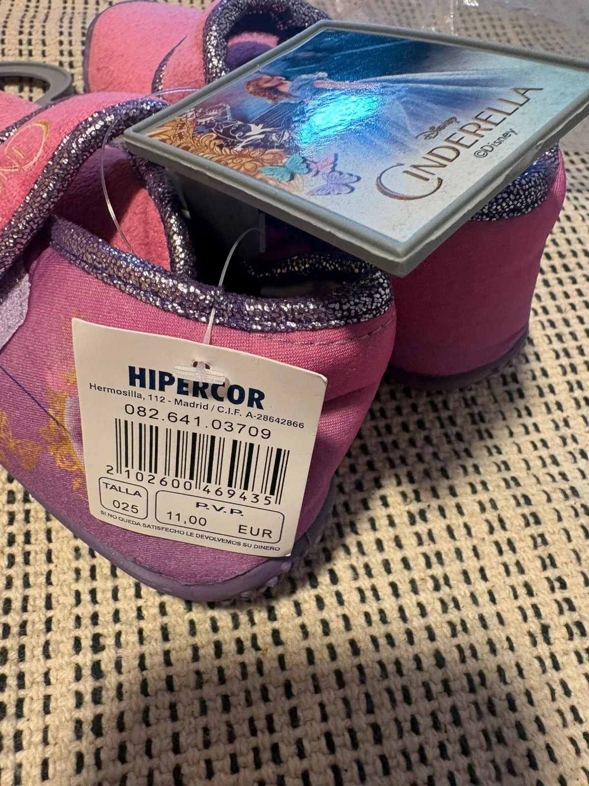 Zapatillas casa Disney Cenicienta rosa morado talla 25 nuevas – hipercor – taille 25 3
