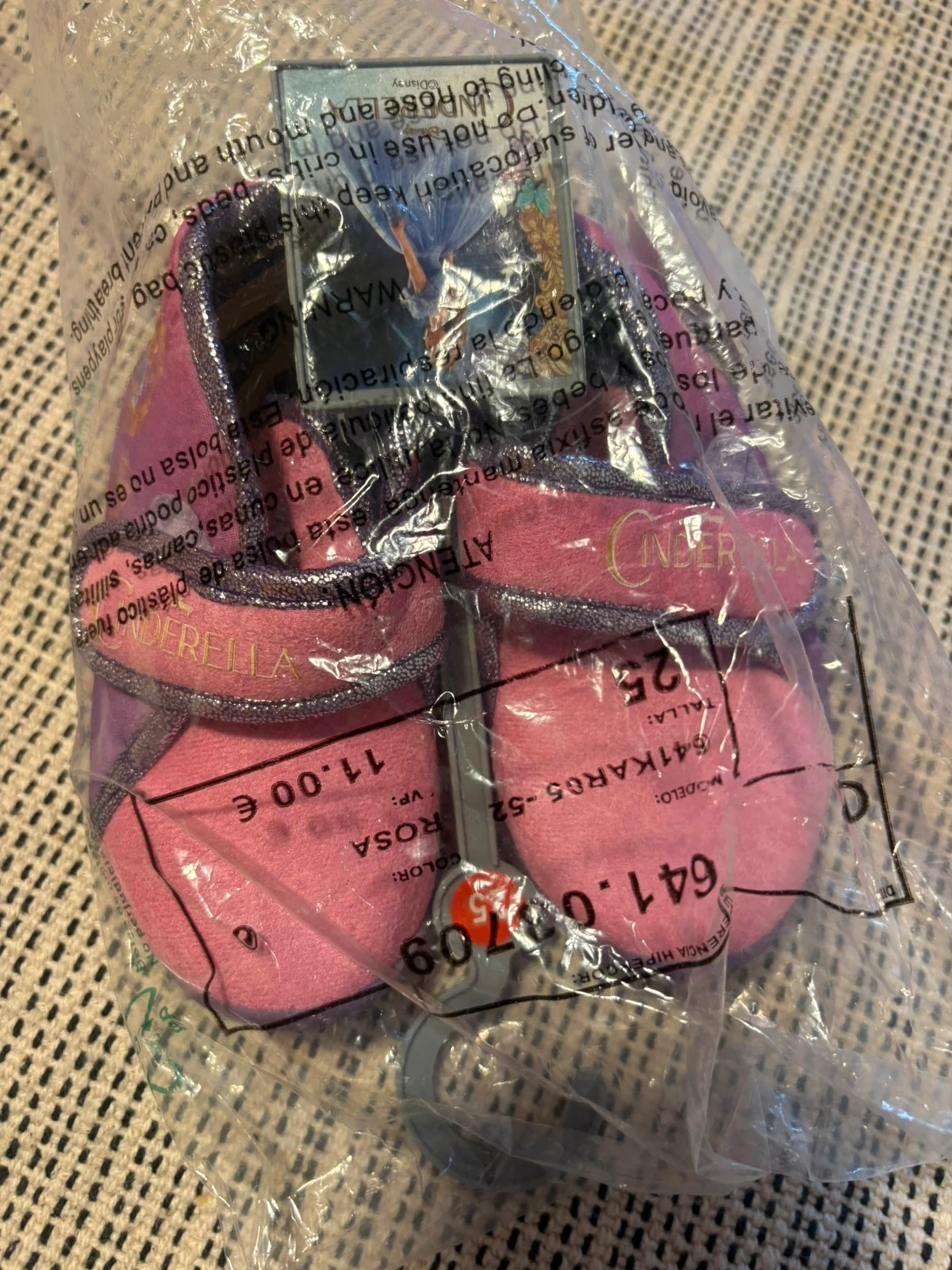 Zapatillas casa Disney Cenicienta rosa morado talla 25 nuevas – hipercor – taille 25 2