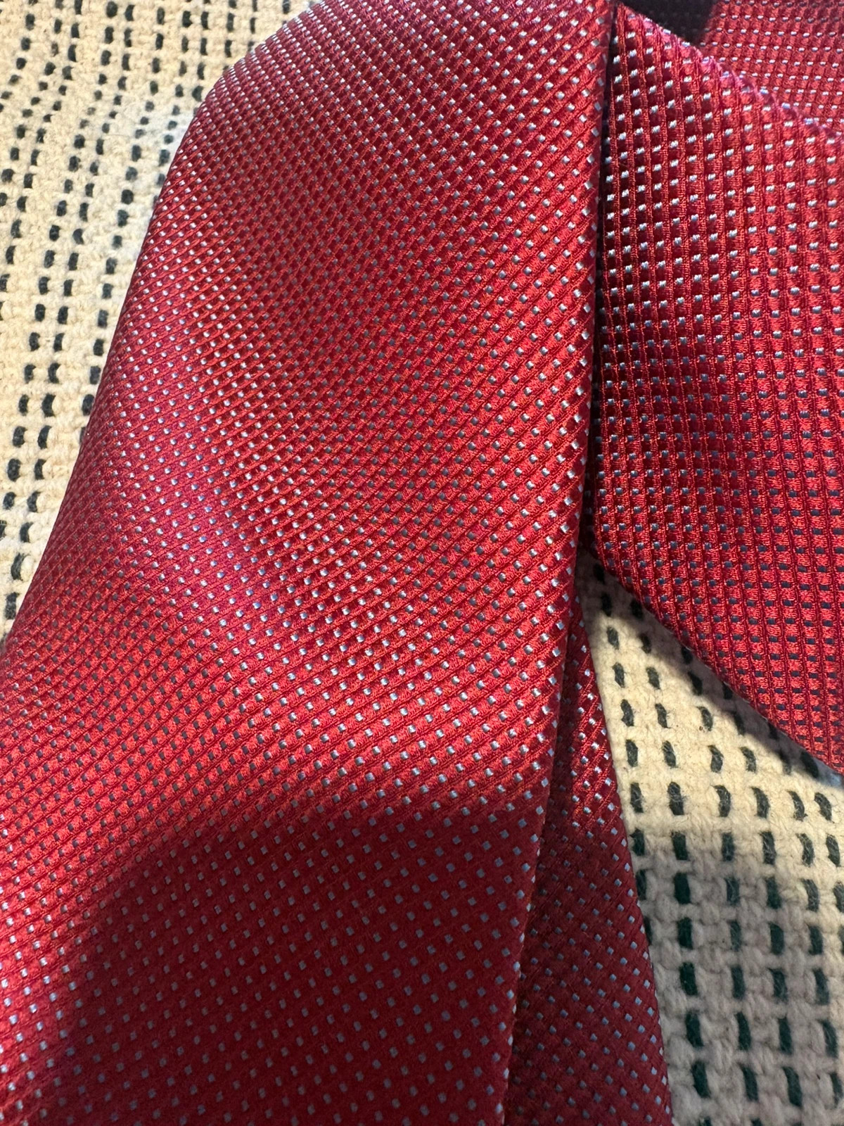 *corbata dustin el corte ingles 100% seda roja puntos nueva – Dustin 4