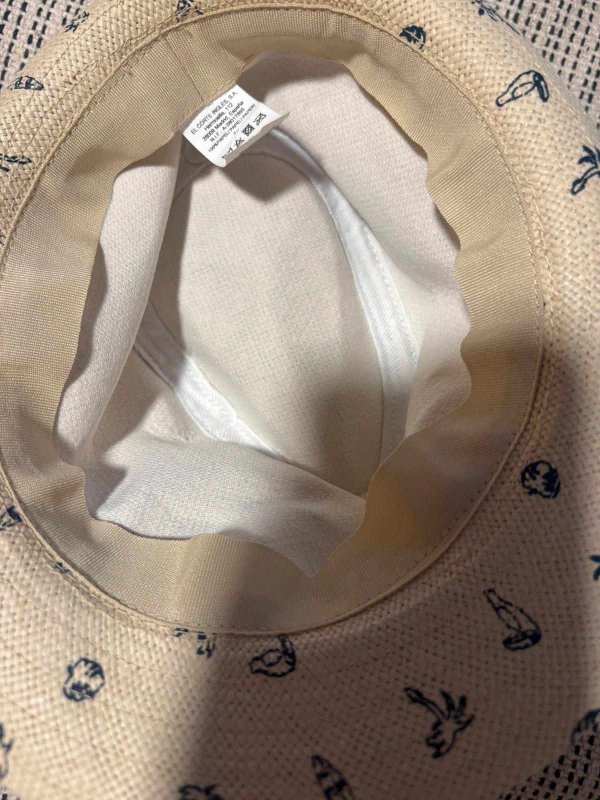 Sombrero de paja niño beis estampado tropical El Corte Inglés – El Corte Inglés – taille Universel 4