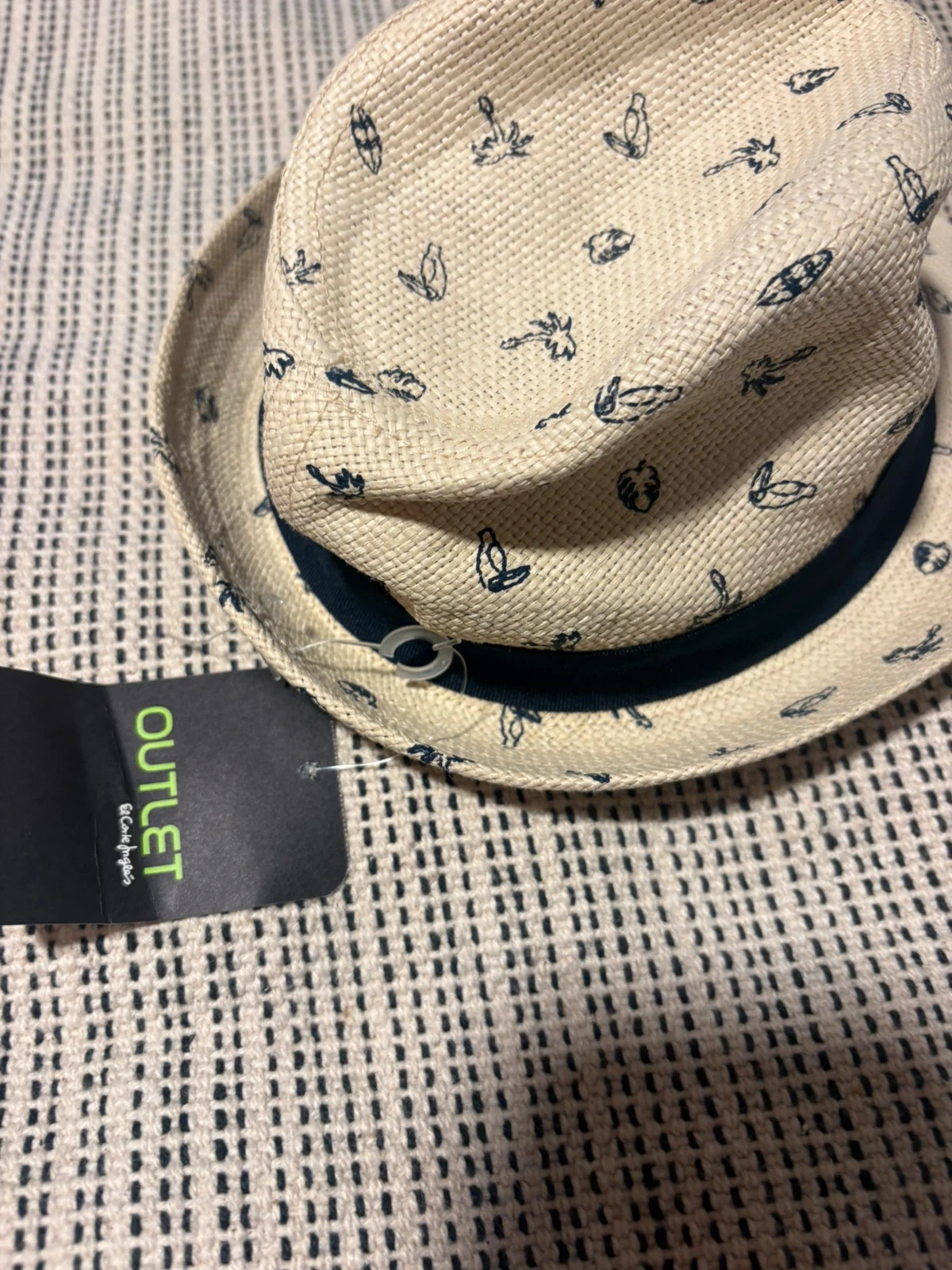 Sombrero de paja niño beis estampado tropical El Corte Inglés – El Corte Inglés – taille Universel 2