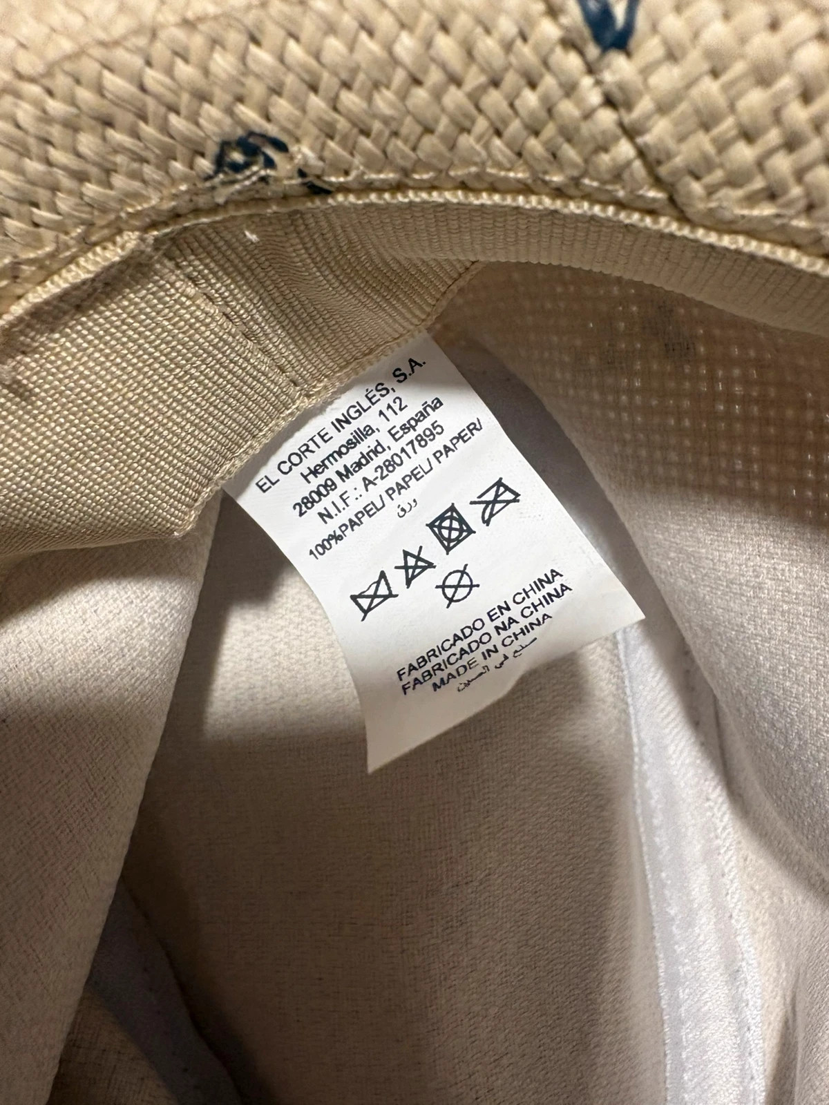 Sombrero de paja niño beis estampado tropical El Corte Inglés – El Corte Inglés – taille Universel 5