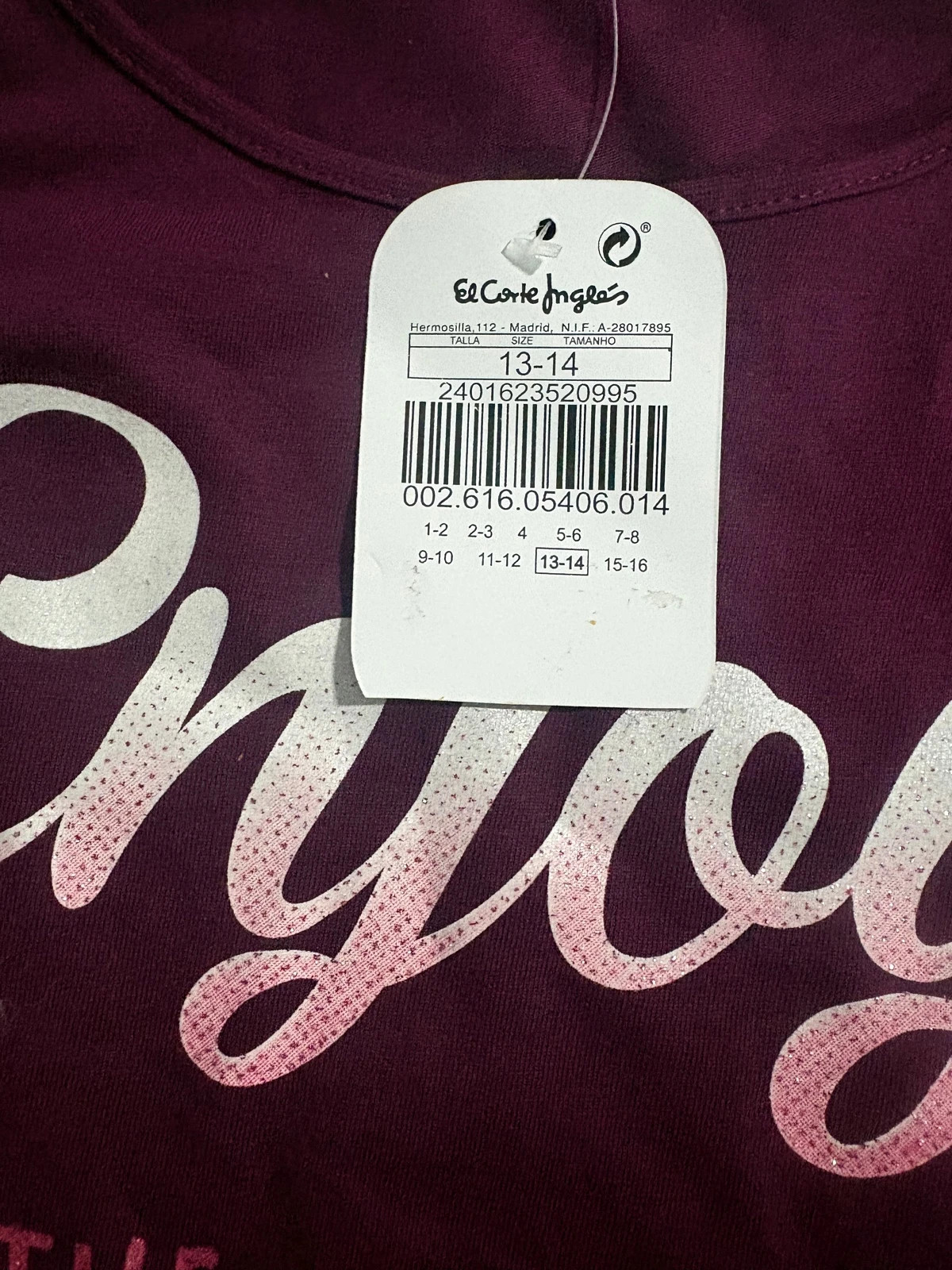 Camiseta manga larga burdeos Free Style El Corte Ingles 13-14 / XS – Freestyle – taille 14 ans / 164 cm 4