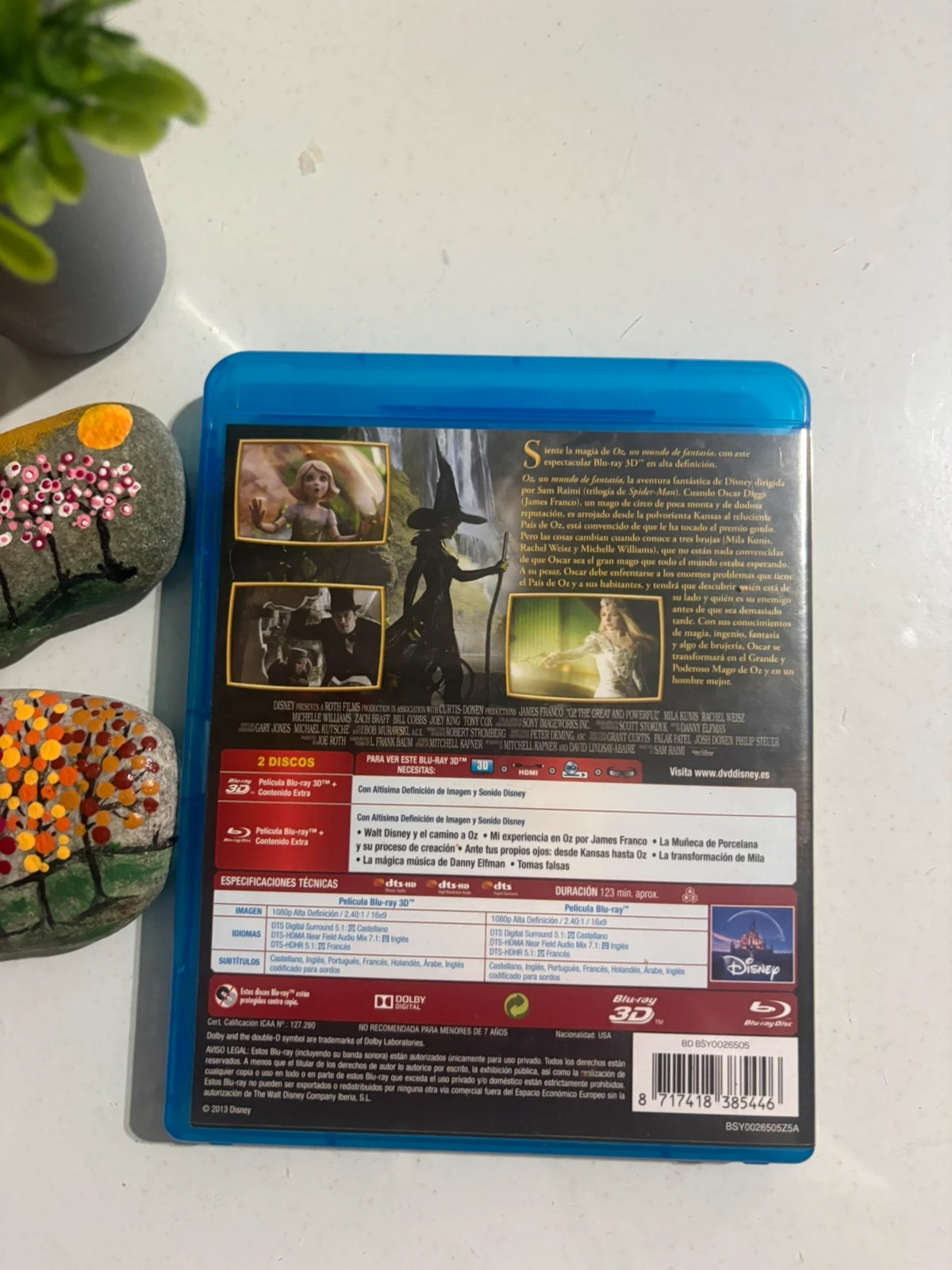 pelicula oz un mundo de fantasia blu-ray 3d 2d disney castellano fr en 3
