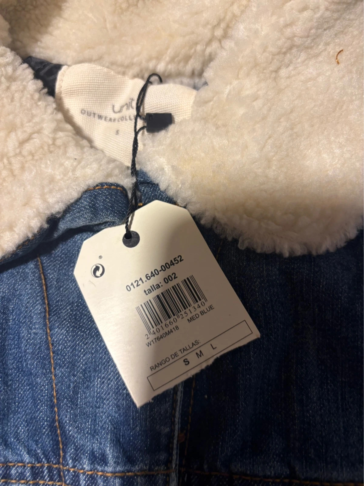 Cazadora vaquera con cuello borrego Unit talla S nueva con etiqueta – Unit – taille S / 36 / 8 3