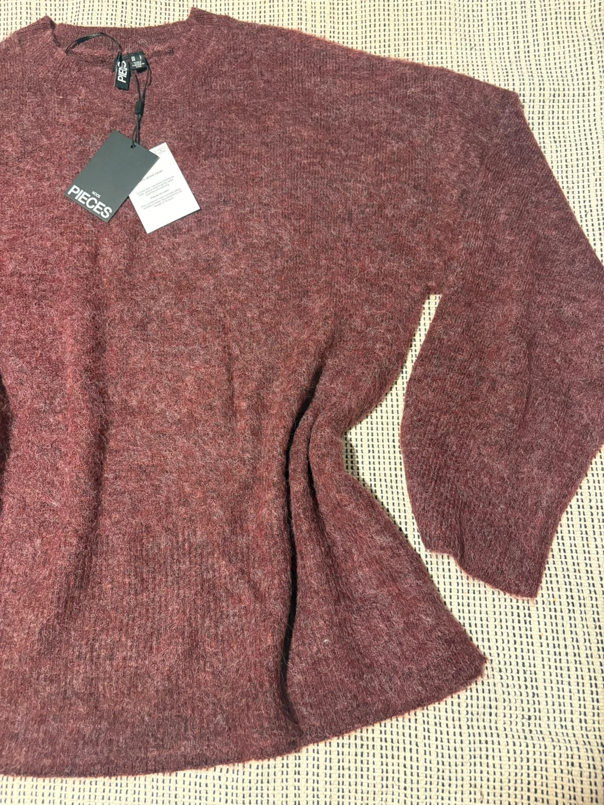 Jersey de punto grueso Pieces borgoña talla L nuevo etiqueta – Pieces – taille L / 40 / 12 2