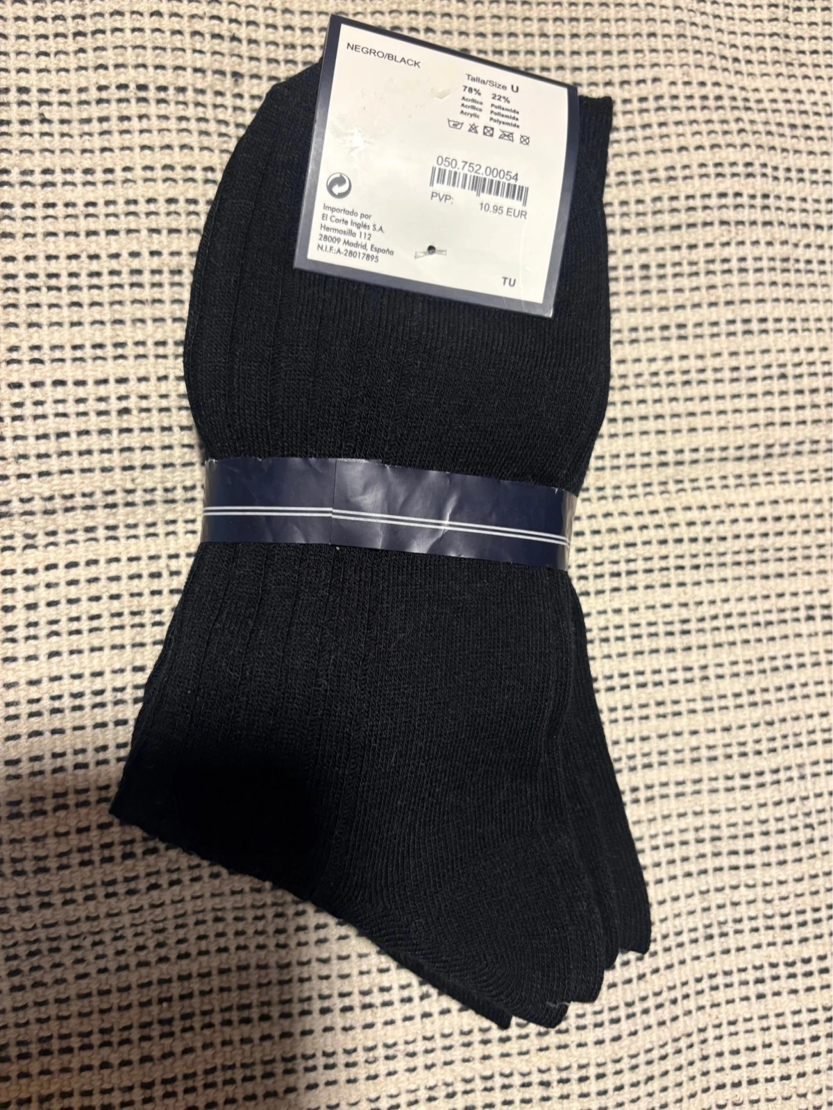 pack 3 pares calcetines negros dustin el corte ingles nuevos talla unica homme chaussettes socks – Dustin – taille Taille unique 2