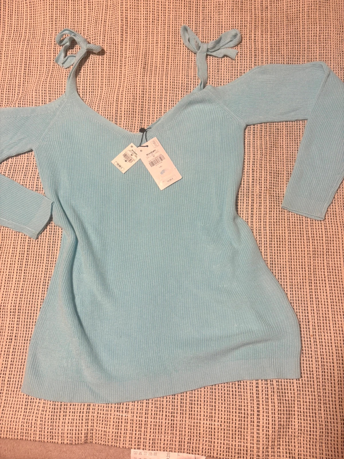 *Jersey Top Azul Cielo Hombros Descubiertos M Easy wear – Easy Wear – taille M / 38 / 10