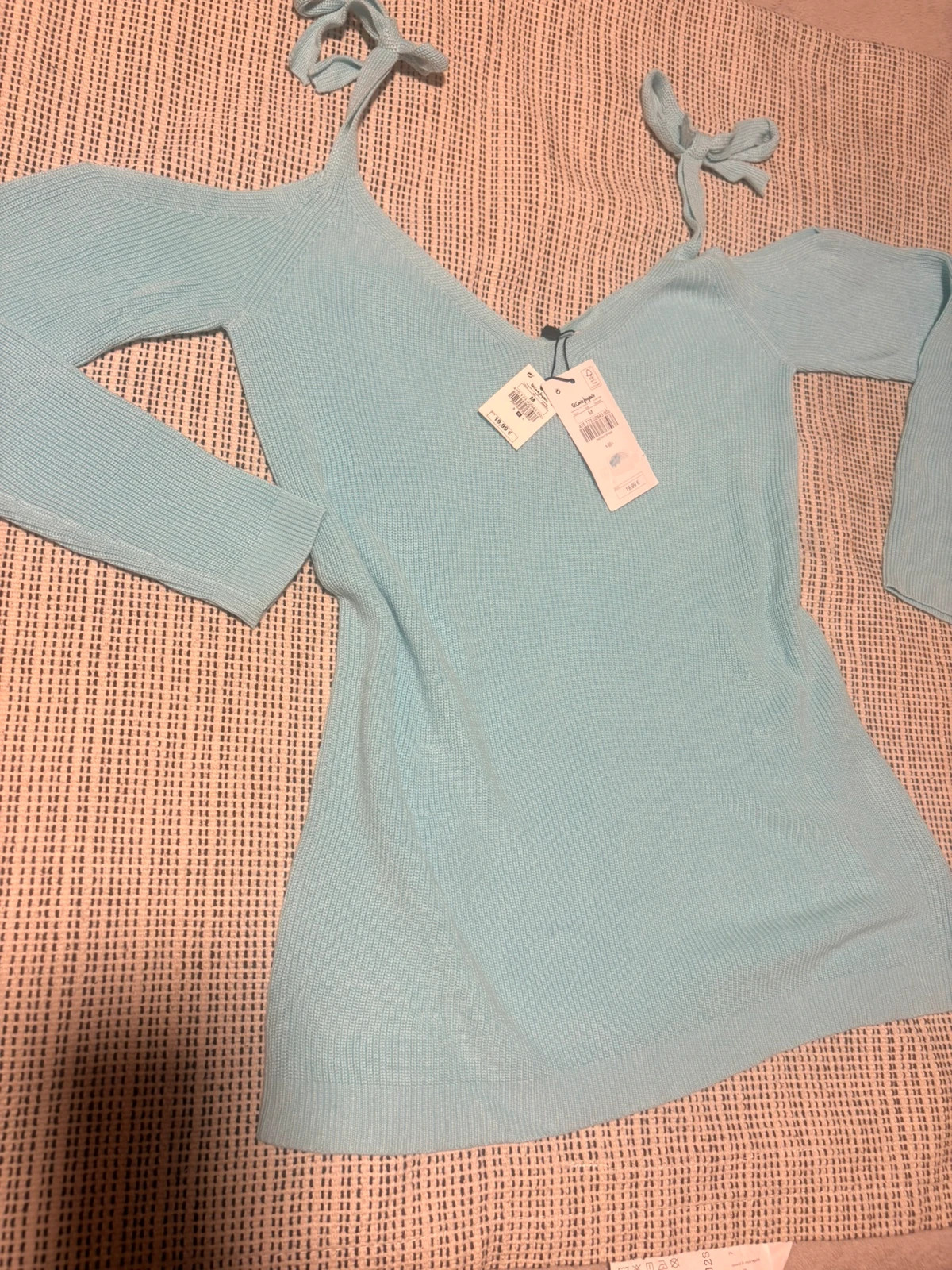 *Jersey Top Azul Cielo Hombros Descubiertos M Easy wear – Easy Wear – taille M / 38 / 10 3
