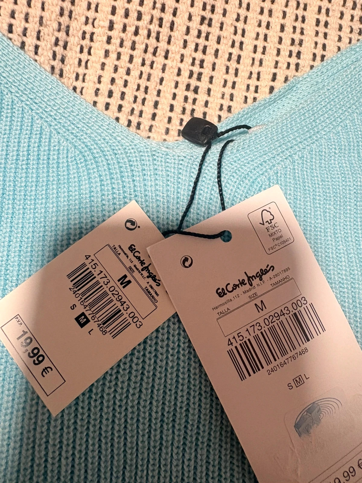 *Jersey Top Azul Cielo Hombros Descubiertos M Easy wear – Easy Wear – taille M / 38 / 10 4