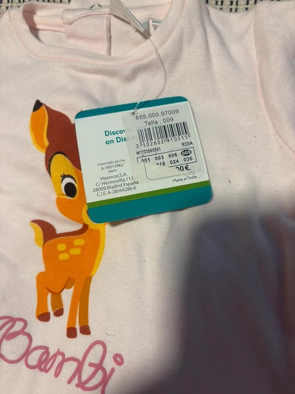 Pelele Bebé Disney Bambi Nuevo Etiquetas T. 9-12M Pink Pyjama Romper – Disney Baby – taille 9-12 mois / 74 cm 4
