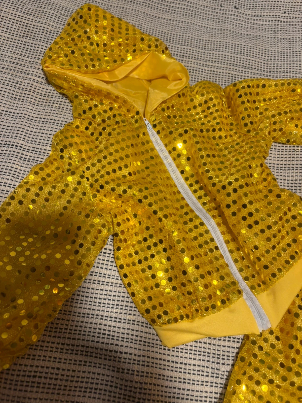 *Conjunto Lentejuelas Amarillo Fiesta / Disfraz Baile Carnaval 3/4 años (D) – Local – taille 3 ans / 98 cm 3