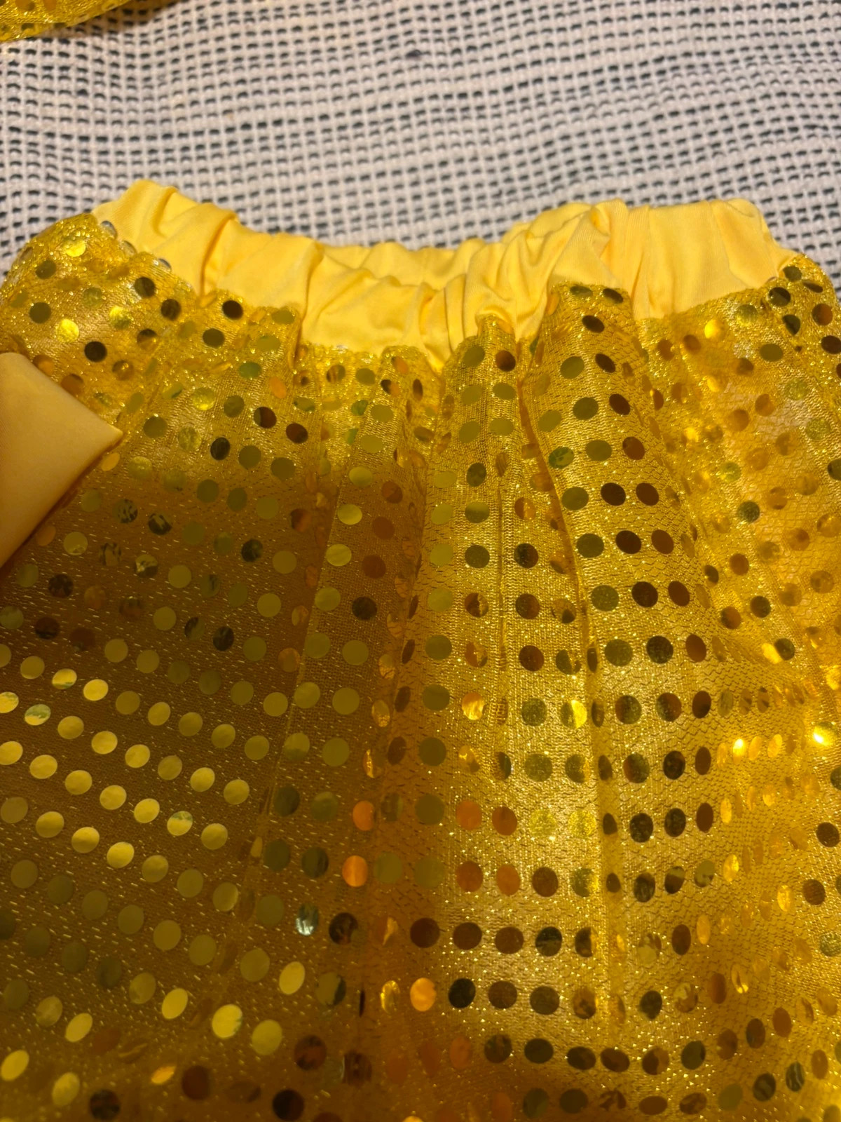 *Conjunto Lentejuelas Amarillo Fiesta / Disfraz Baile Carnaval 3/4 años (D) – Local – taille 3 ans / 98 cm 4