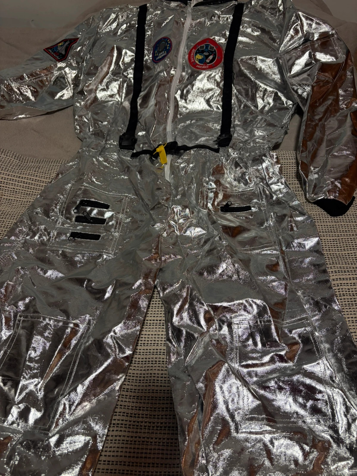 Disfraz Traje de Astronauta Plateado / Metallic Astronaut Costume Suit Space Silver – Local – taille XL 2
