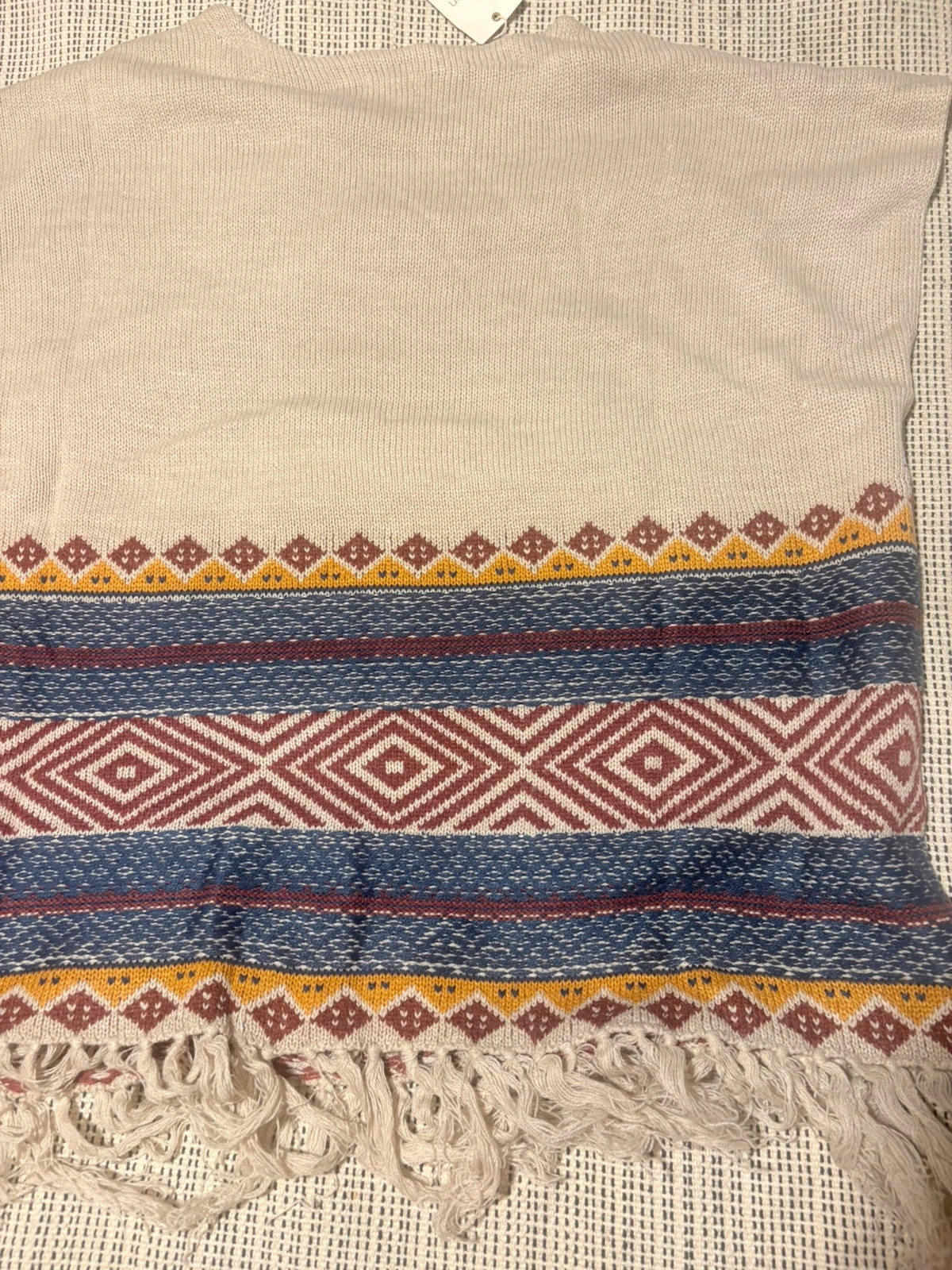 *Poncho Punto Étnico Flecos Talla M Unit Hipercor Nuevo – Unit – taille M / 38 / 10 3