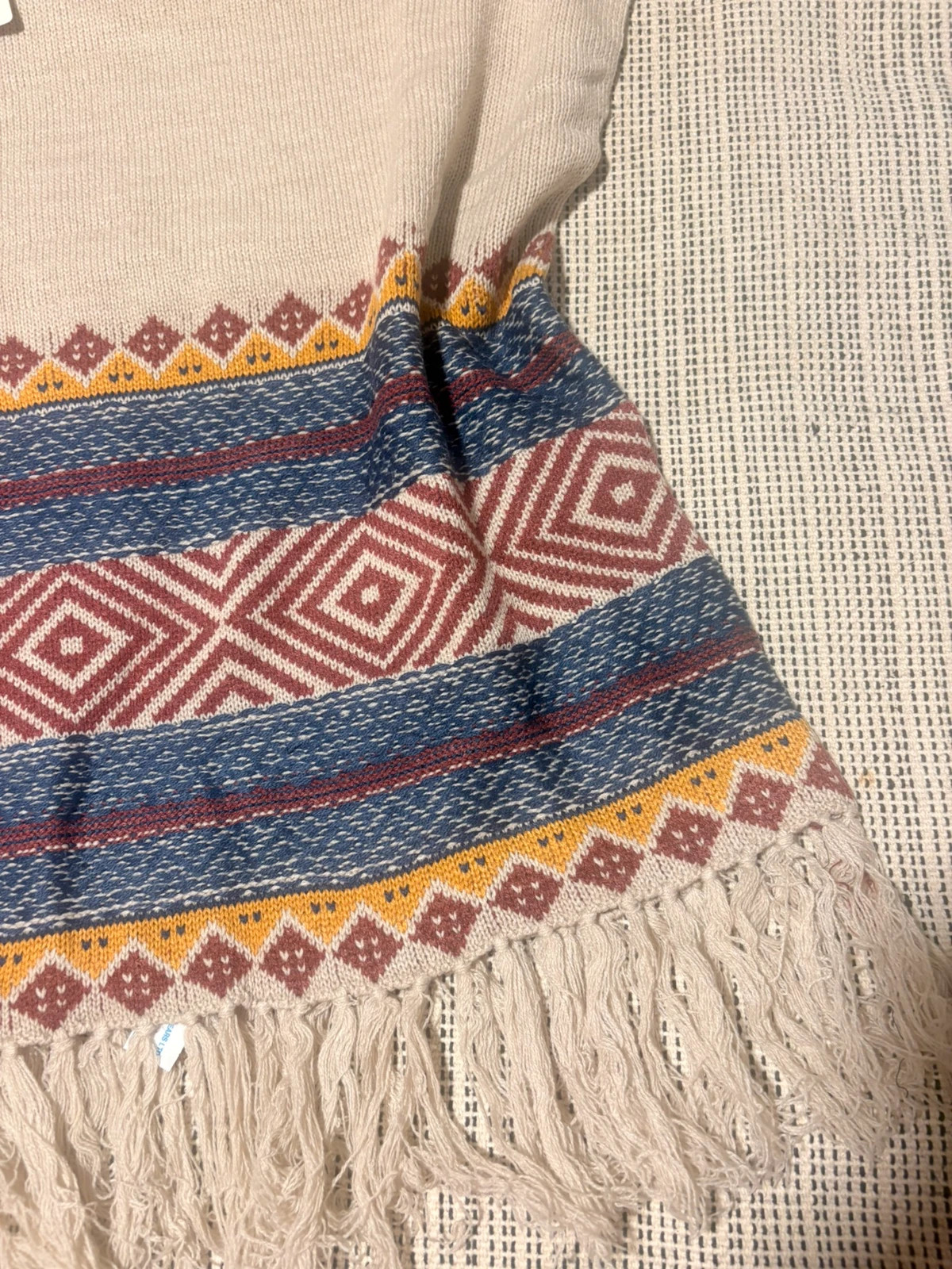 *Poncho Punto Étnico Flecos Talla M Unit Hipercor Nuevo – Unit – taille M / 38 / 10 2
