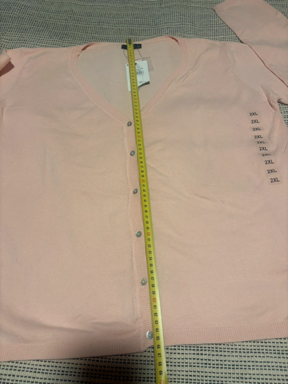 *Cárdigan Rosa Pastel Unit Nuevo XXL / Neuf Cardigan Rose 2XL Cotton – Unit – taille XXL / 44 / 16 4