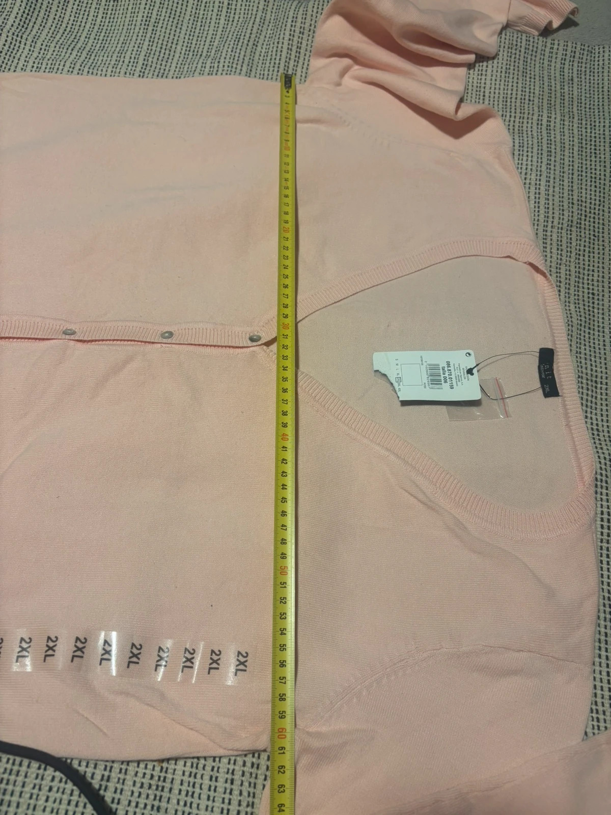 *Cárdigan Rosa Pastel Unit Nuevo XXL / Neuf Cardigan Rose 2XL Cotton – Unit – taille XXL / 44 / 16 3