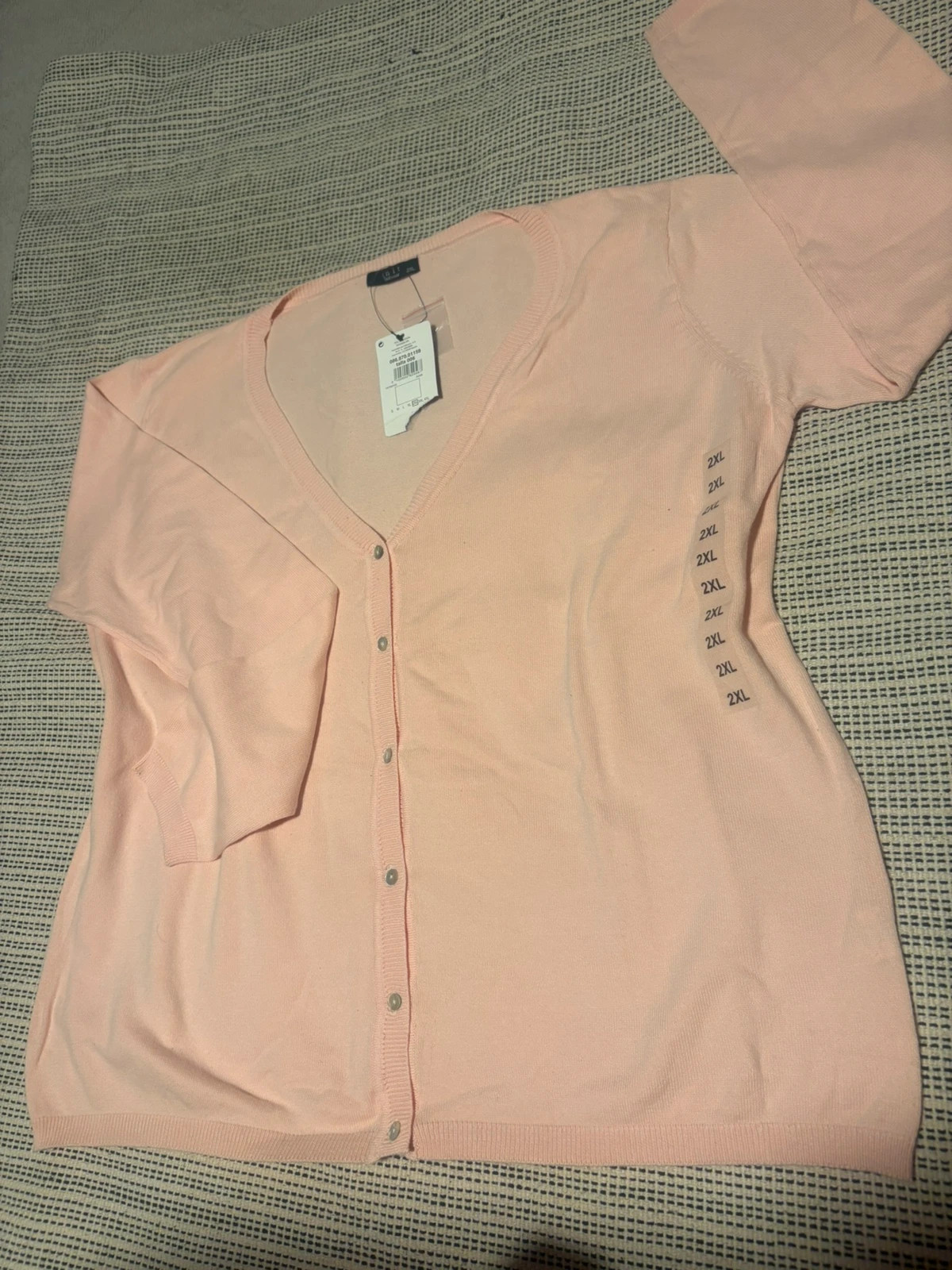 *Cárdigan Rosa Pastel Unit Nuevo XXL / Neuf Cardigan Rose 2XL Cotton – Unit – taille XXL / 44 / 16 5