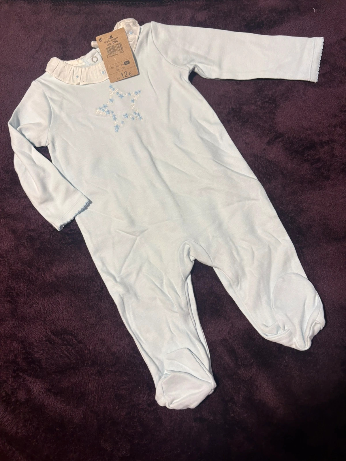 * pelele pijama bebe azul celeste algodon nuevo etiquetas unit 6 meses pyjama garcon – Unit – taille 6-9 mois / 68 cm