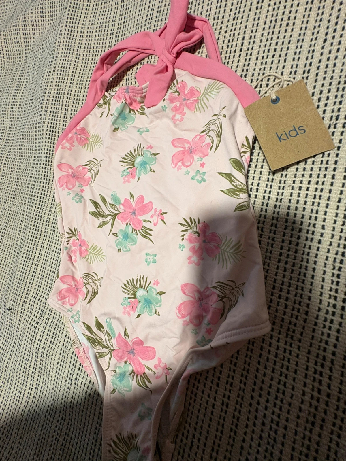 Bañador Niña Flores Tropicales Rosa Talla 5/6 Años Nuevo con Etiqueta – Unit – taille 5 ans / 110 cm 2