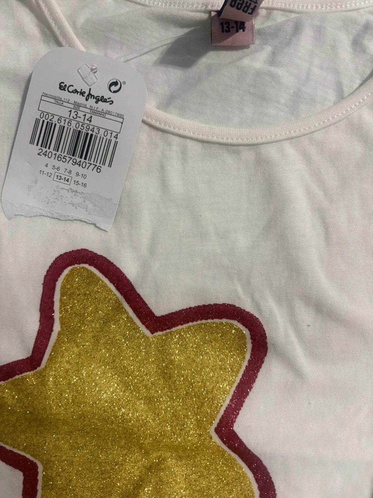 Camiseta manga larga blanca estrella Free Style El Corte Ingles 13-14 / XS – Freestyle – taille 12 ans / 152 cm 3