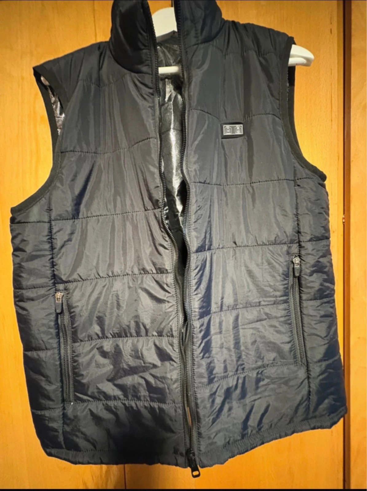 chaleco calefactable acolchado talla L de color negro interior plata (amoi.g) – noaparece – taille L