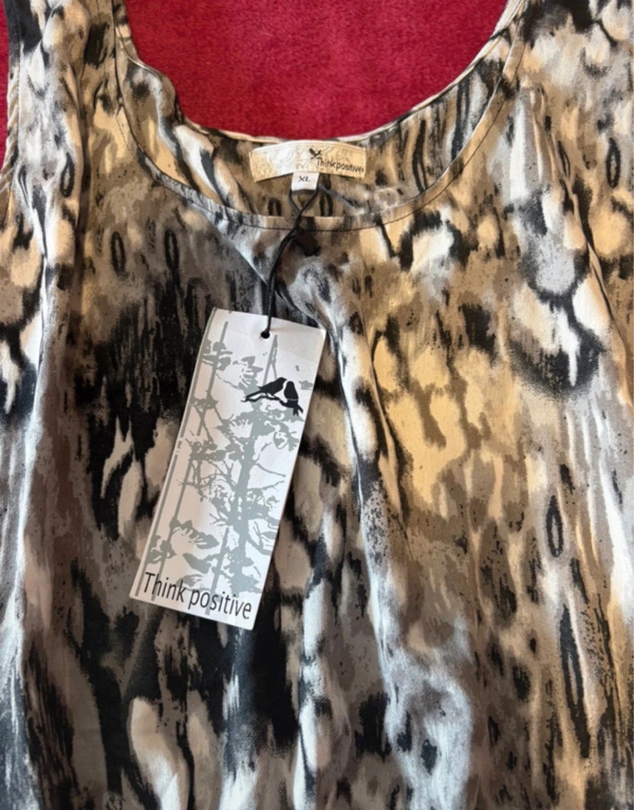 Vestido Think Positive animal print leopardo robe dress jurk XL BNWT – Think Positive – taille XL / 42 / 14 3