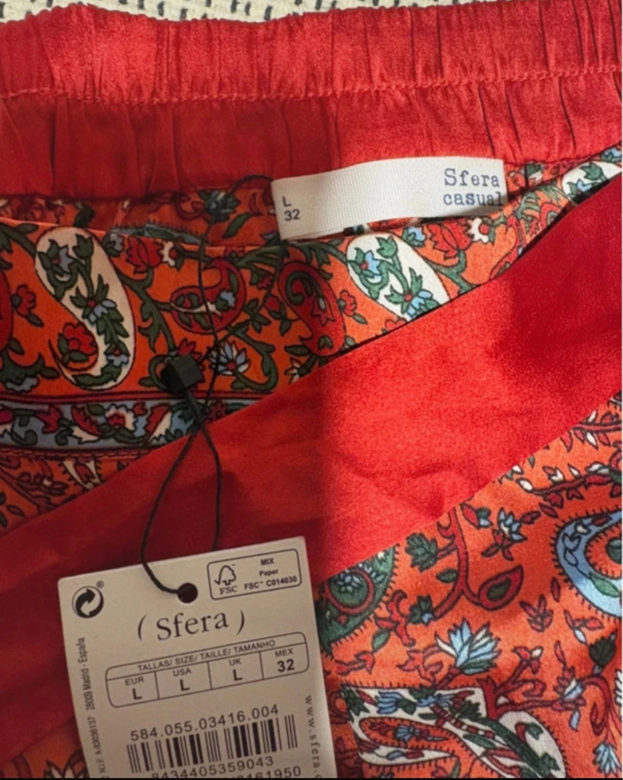 *Shorts fluidos estampados Sfera L estilo boho paisley – Sfera – taille L / 40 / 12 5