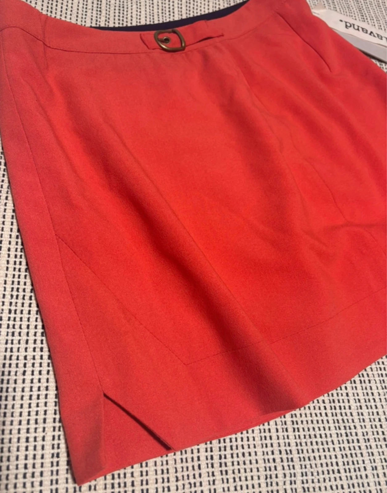 Falda corta mini Lavand M nueva etiqueta rojo coral hebilla – Lavand – taille M / 38 / 10 2