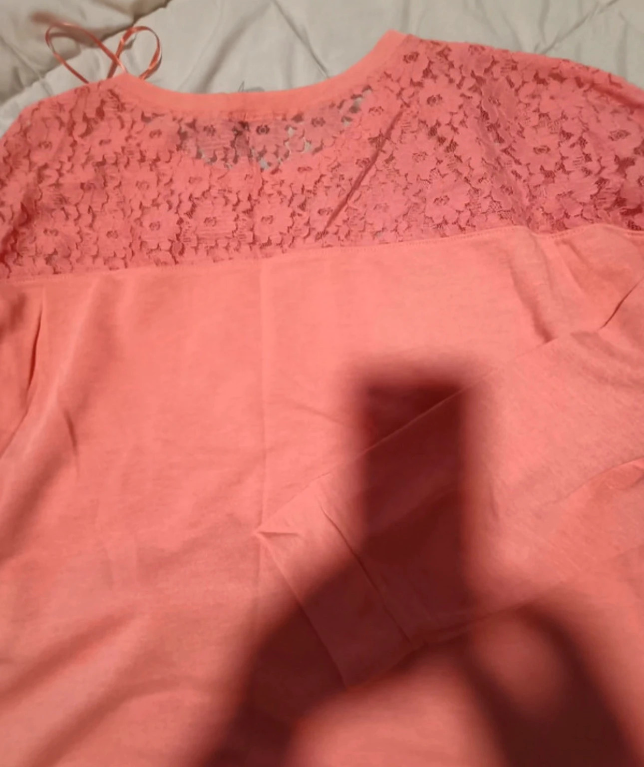 Blusa. O camiseta manga larga talla XL color naranja salmón – Unit – taille XL / 42 / 14 5