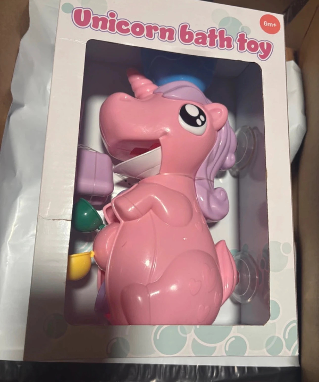 juguete de baño con forma de unicornio rosa juguete de baño con forma de unicornio rosa