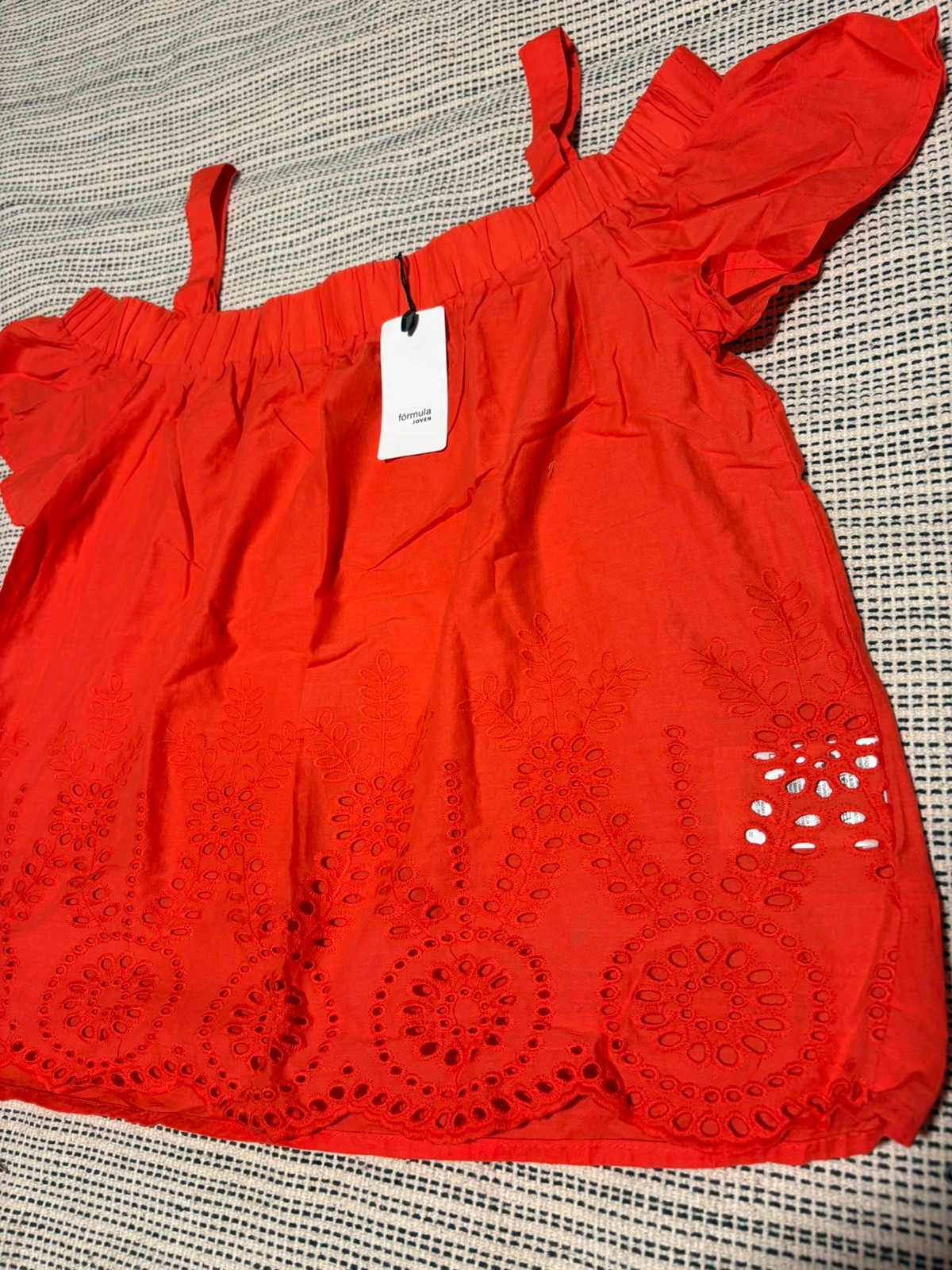 Blusa escote bardot color rojo de fórmula joven talla 40 – Fórmula Joven – taille L / 40 / 12 3