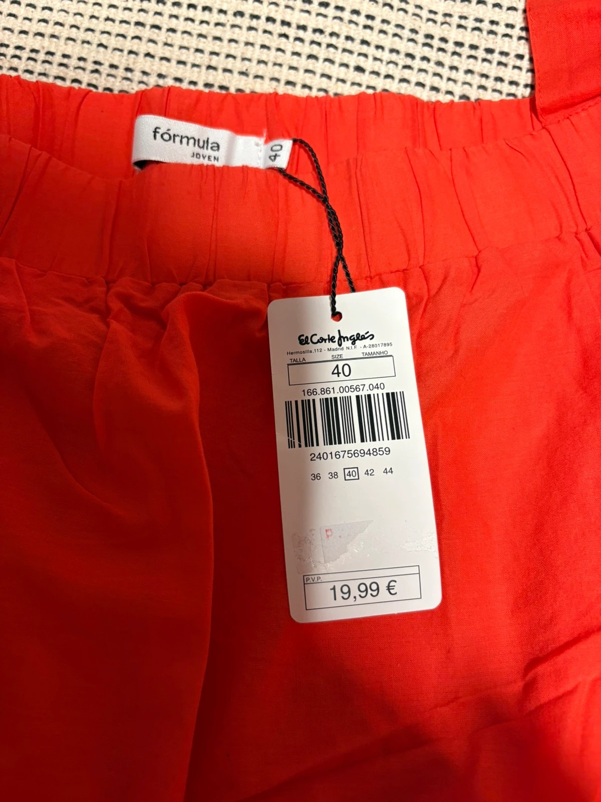 Blusa escote bardot color rojo de fórmula joven talla 40 – Fórmula Joven – taille L / 40 / 12 5