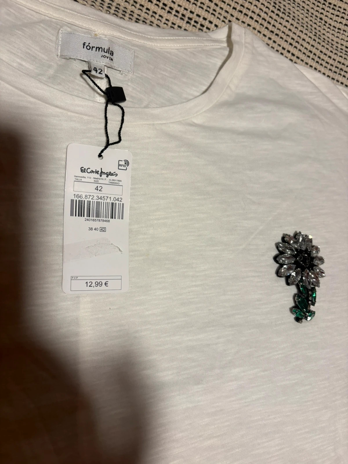 camiseta blanca de corte holgado para mujer de fórmula joven talla 42 – Fórmula Joven – taille XL / 42 / 14 4