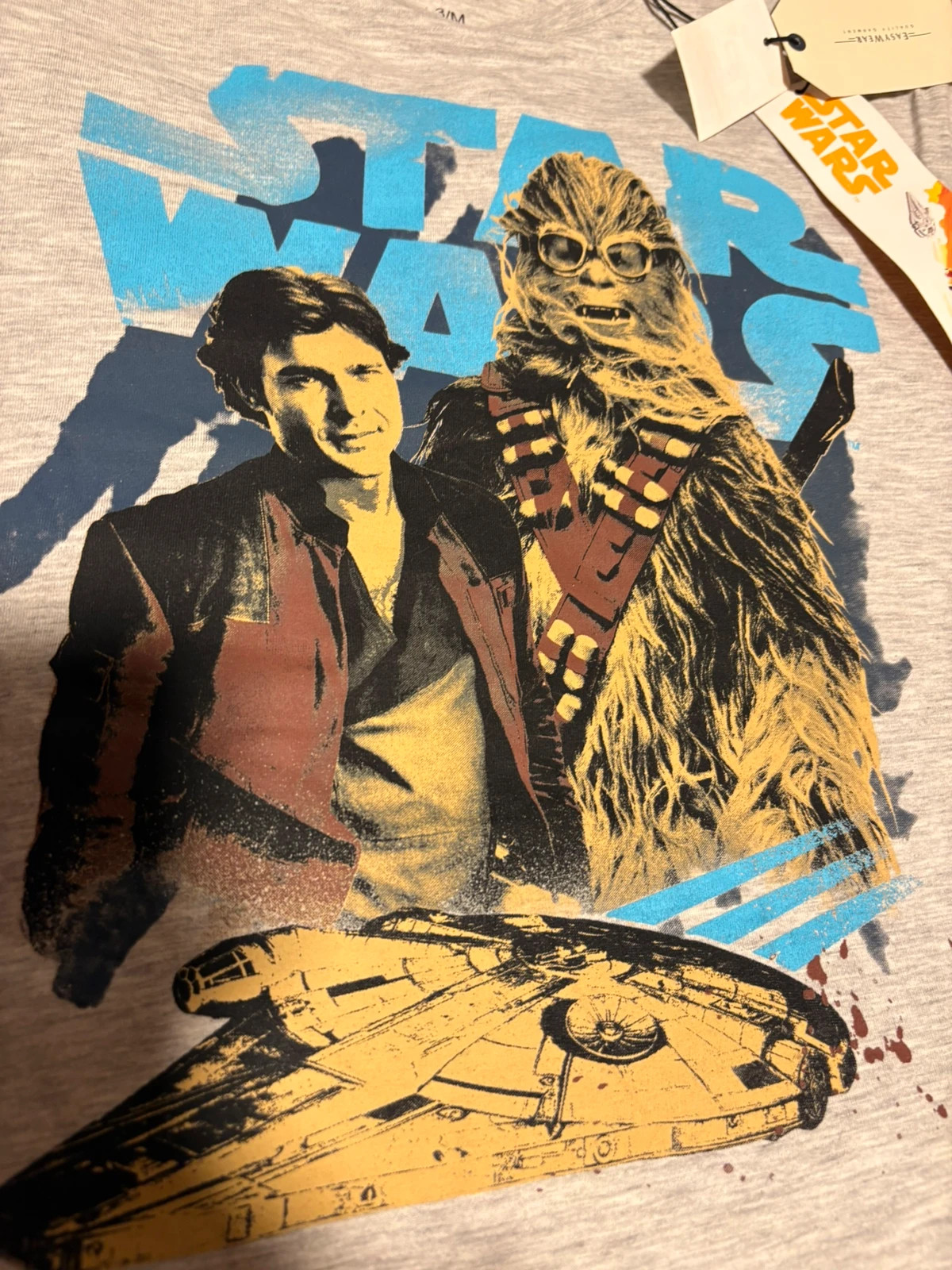 camiseta gris jaspeado de Star Wars talla M – Easy Wear – taille M 3
