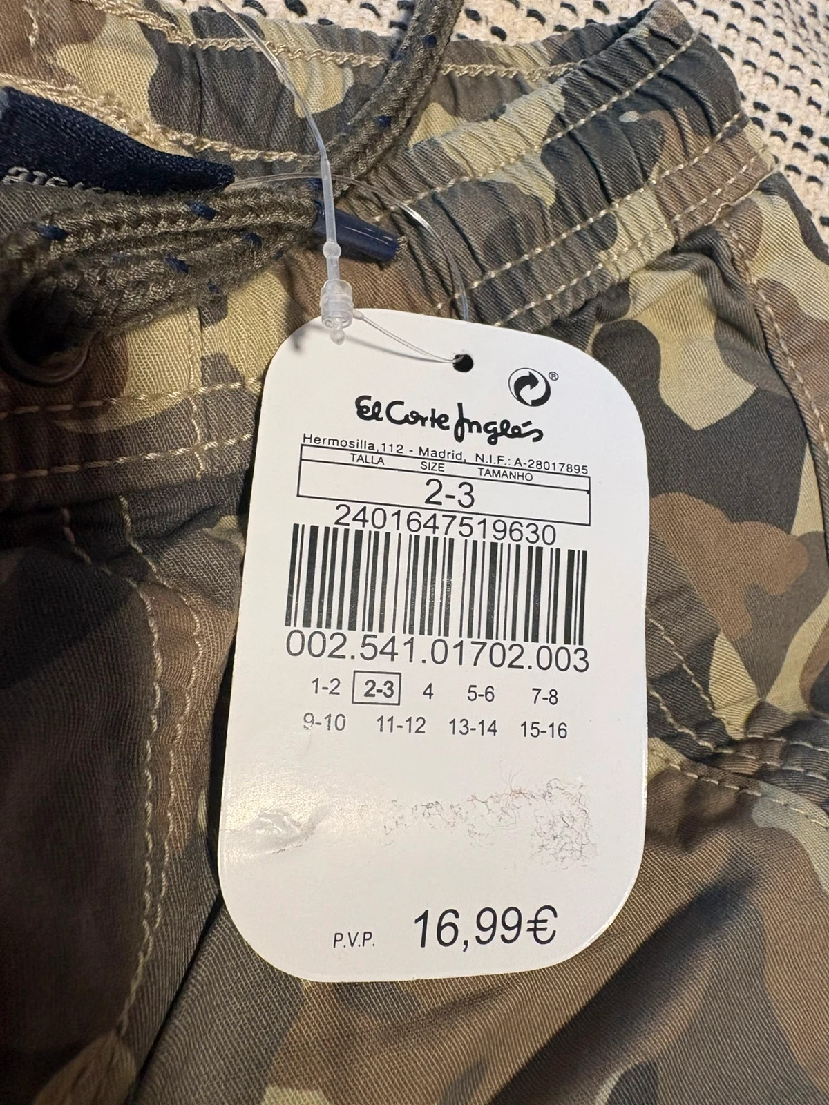 pantalón tipo jogger infantil con estampado de camuflaje militar talla 2-3 – Freestyle – taille 24-36 mois / 92 cm 3