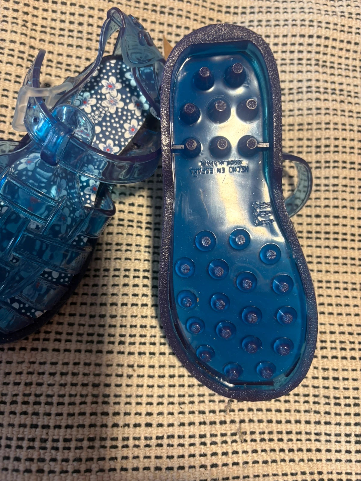 cangrejeras de goma infantiles en color azul translúcido talla 26 – Unit – taille 26 4