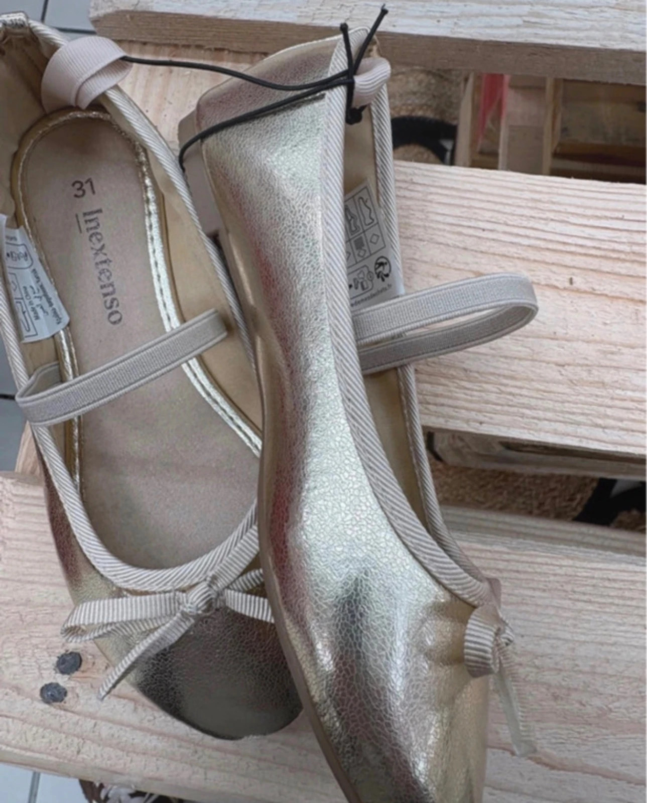 bailarinas doradas para niña talla 31 (amoib) – In Extenso – taille 31 2