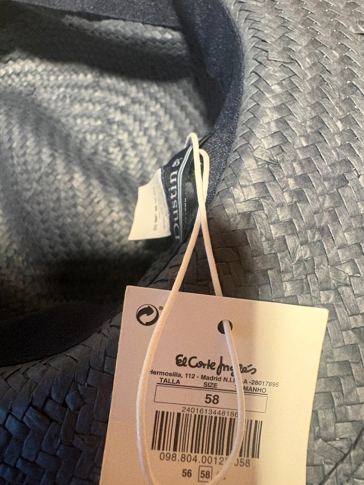 sombrero de paja estilo fedora en un tono azul grisáceo marca Dustin (b) – Dustin – taille 58 5