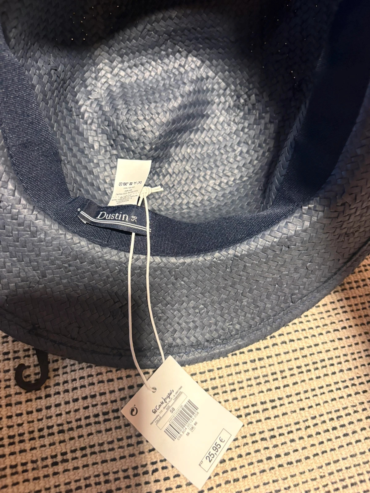 sombrero de paja estilo fedora en un tono azul grisáceo marca Dustin (b) – Dustin – taille 58 3