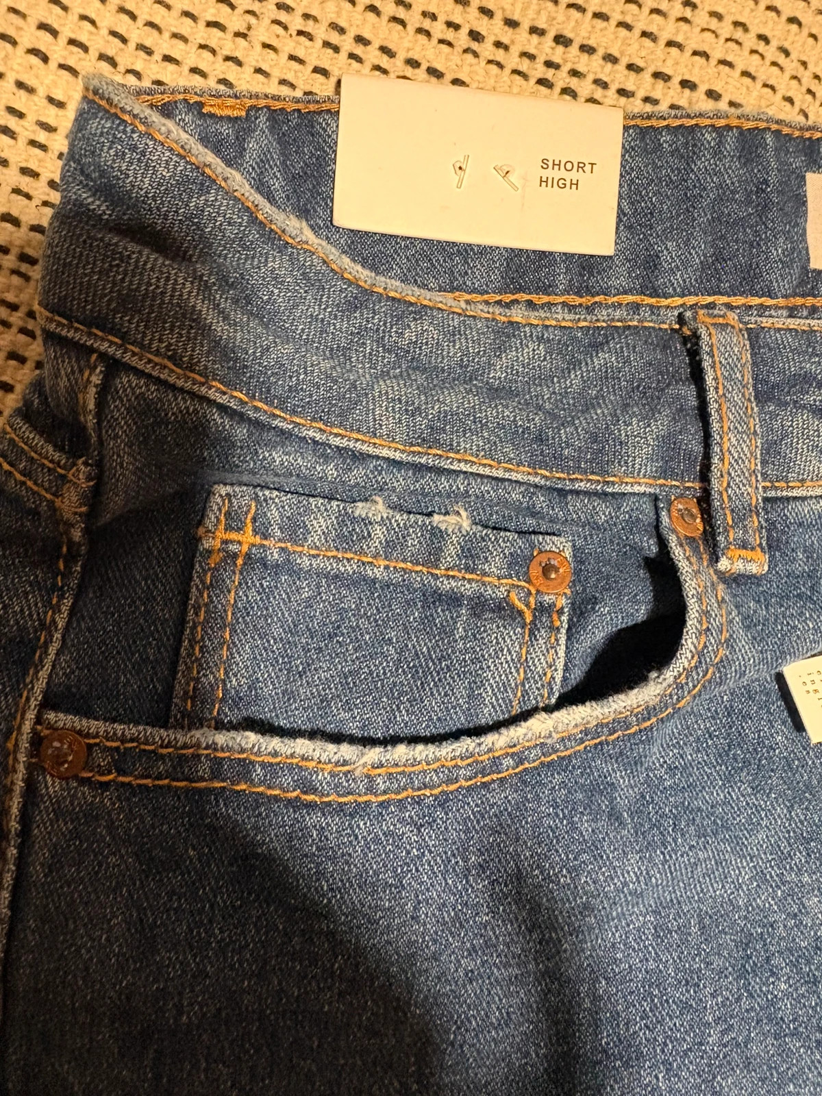 pantalones cortos vaqueros de tiro alto con bajo desflecado de la marca Easy Wear talla 40 – Easy Wear – taille L / 40 / 12 4
