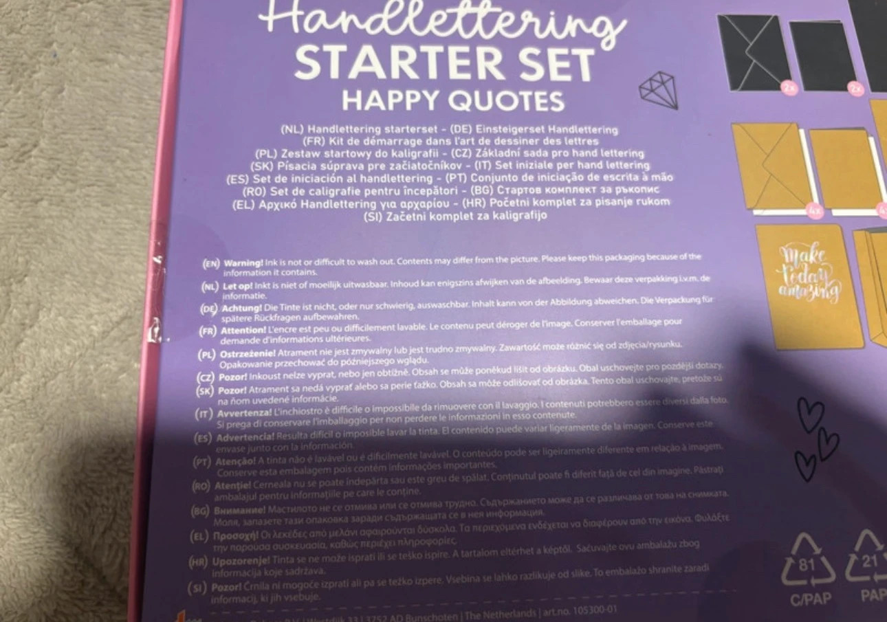 kit de inicio de caligrafía y lettering de la marca Craft World (amoi.act) – Action 5