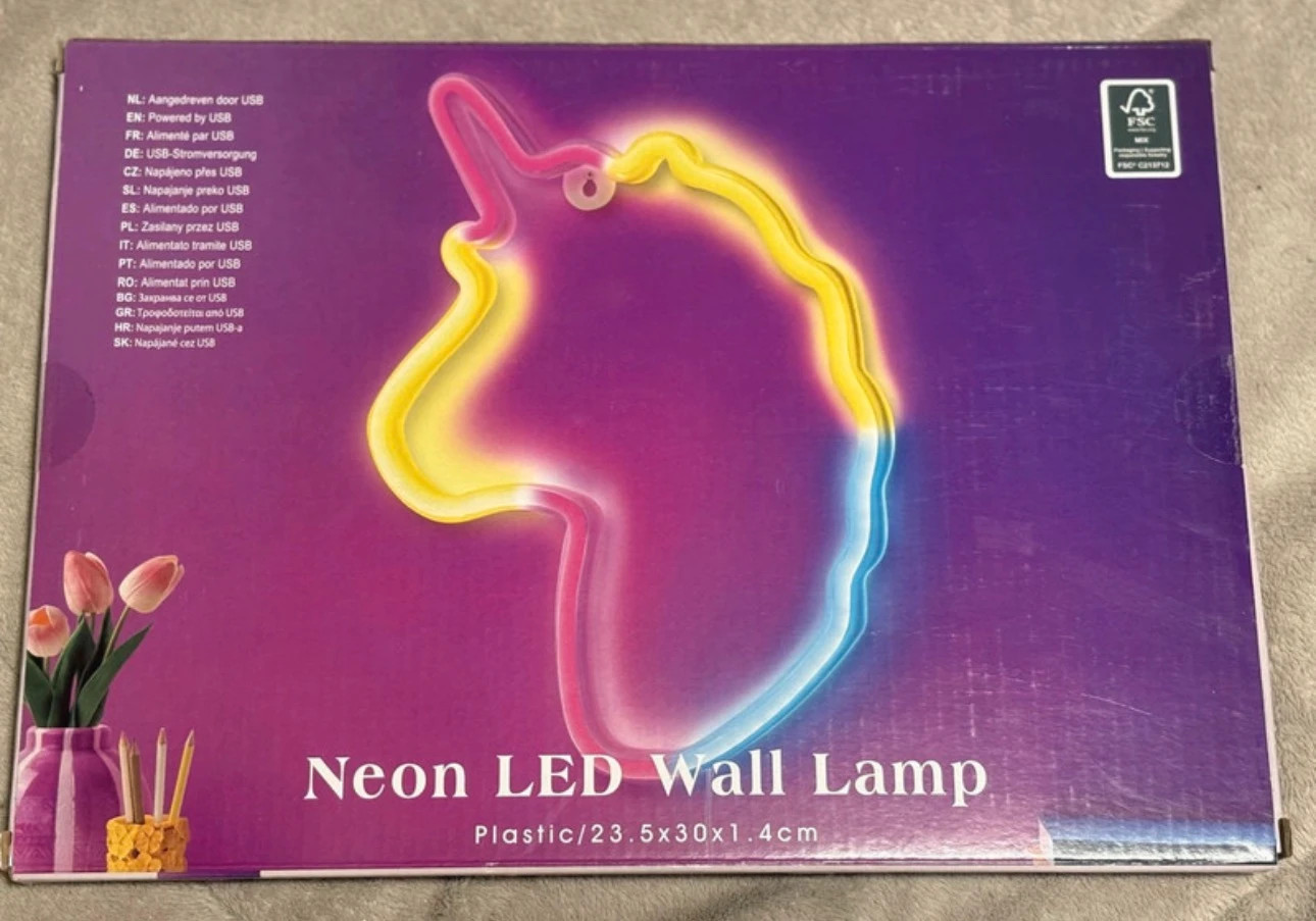 lámpara de pared neón LED de unicornio – Action 2