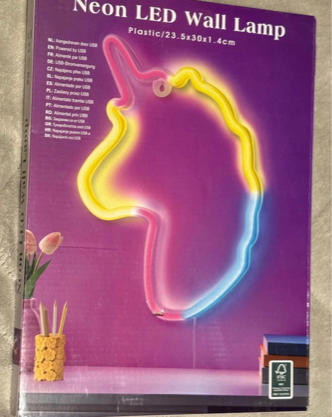 lámpara de pared neón LED de unicornio – Action 4