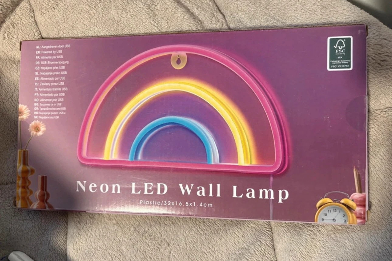 *Lámpara de Pared LED Neón Arcoíris USB / Neon Wall Light Rainbow / Lampe Enseigne – Action 2