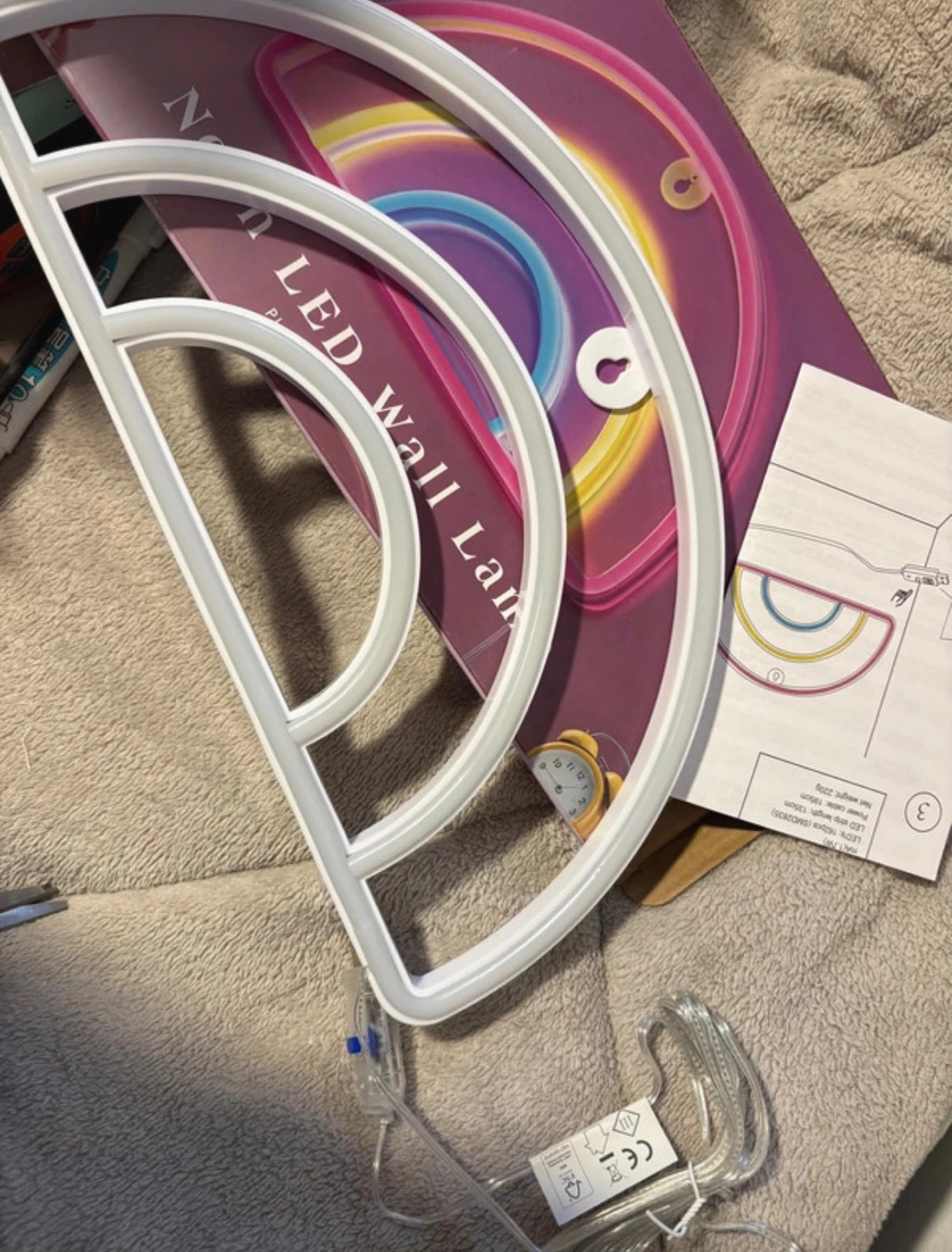 *Lámpara de Pared LED Neón Arcoíris USB / Neon Wall Light Rainbow / Lampe Enseigne